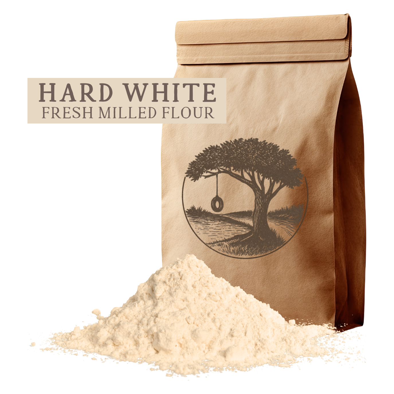 A bag of fresh-milled Hard White Wheat offering a mild and sweet flavor for healthy grains enthusiasts. Expert whole grain milling for the best whole grains in organic whole wheat bread. We ship throughout the United States.